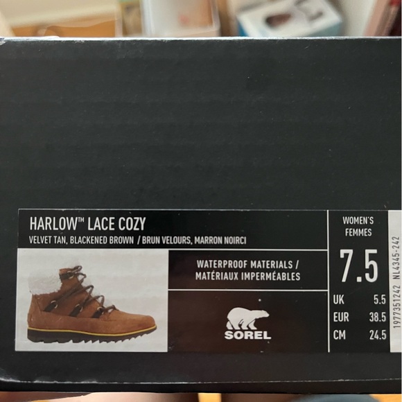 NIB HARLOW™ LACE COZY BOOTS | Brown fur sherpa Size 7.5 - Picture 8 of 8